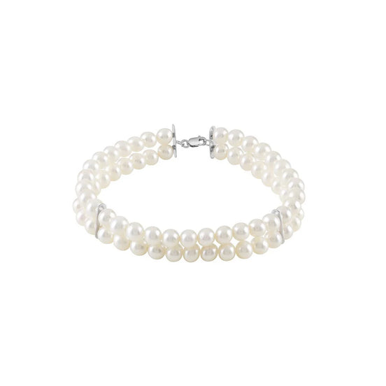 Bracciale in oro 18kt con doppio giro perle-Bliss