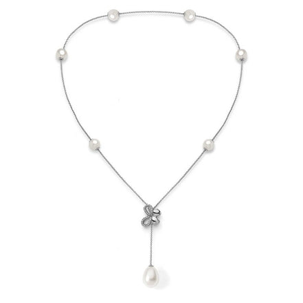 Collana argento Comete con perle