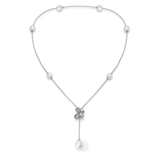 Collana argento Comete con perle