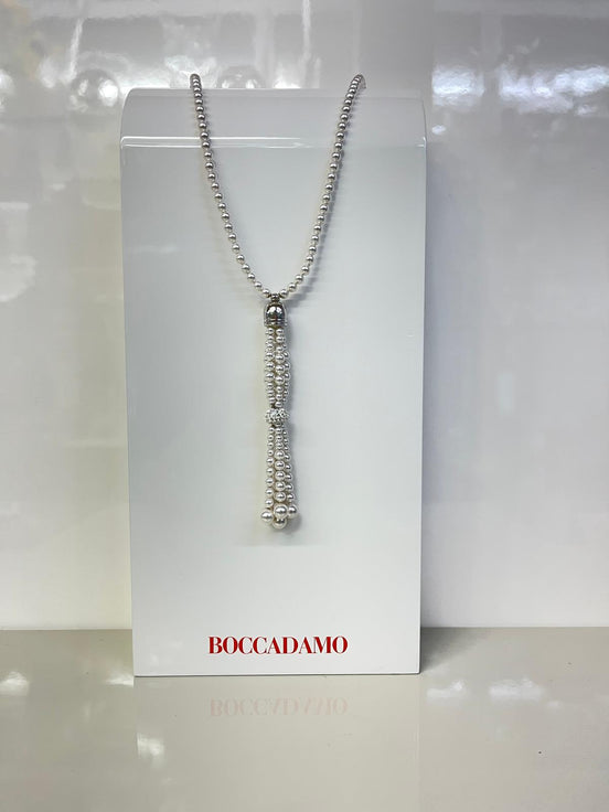 collana perle Swarovski argento Boccadamo