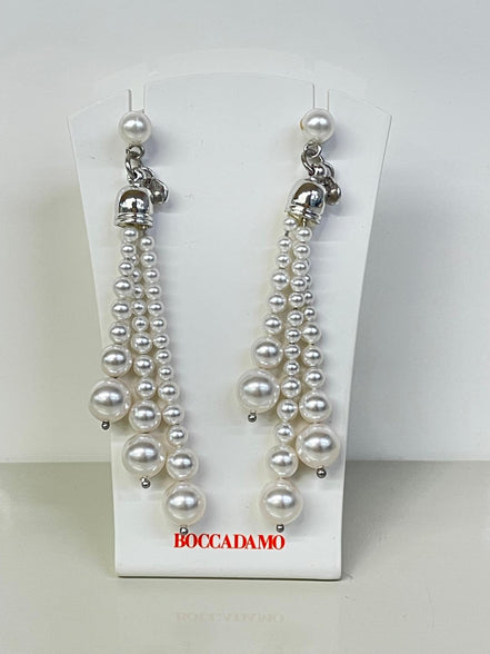 Orecchini con perle Swarovski argento Boccadamo