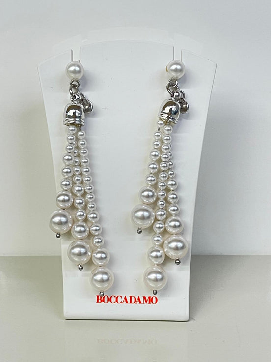 Orecchini con perle Swarovski argento Boccadamo