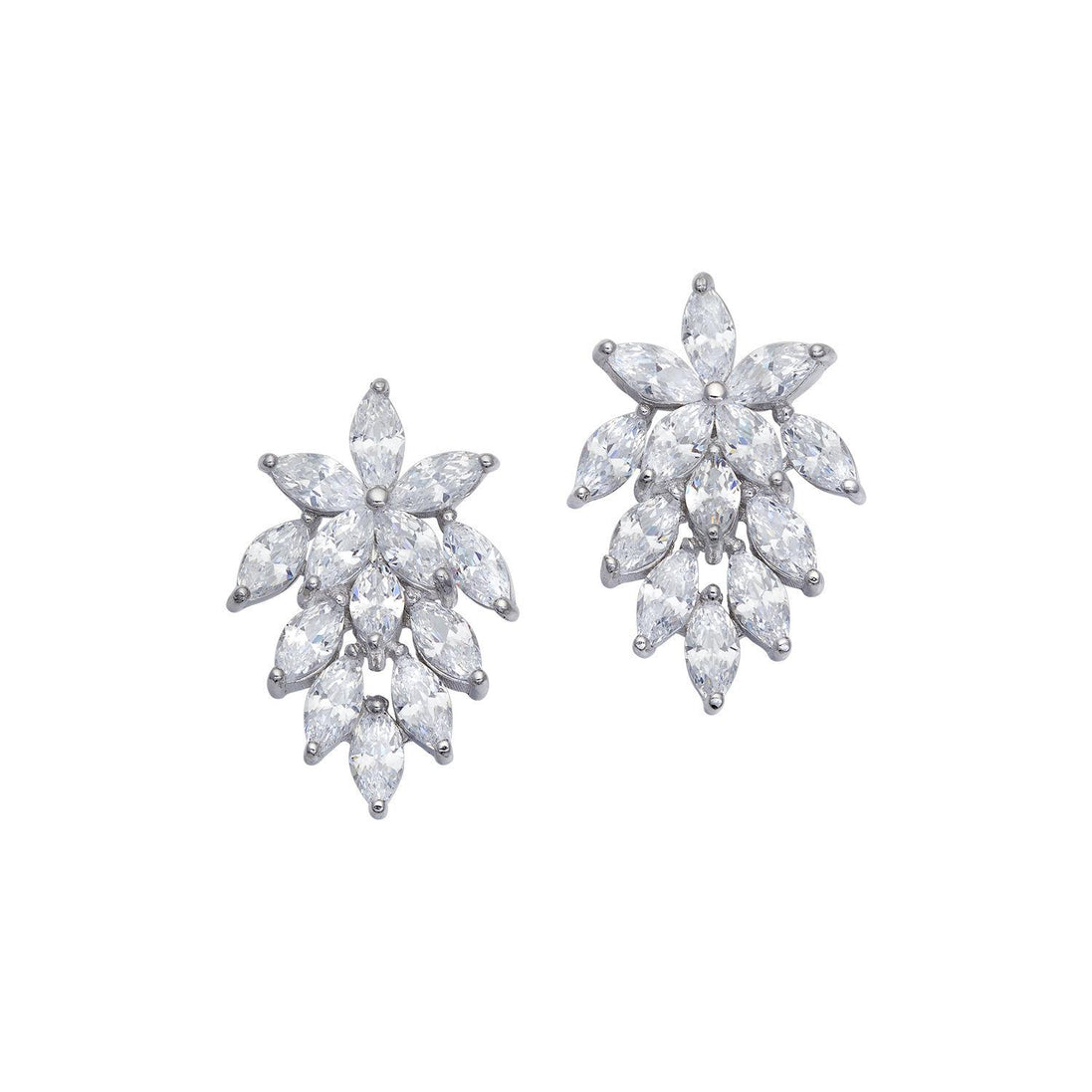 Orecchini argento Comete con zirconi