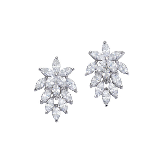 Orecchini argento Comete con zirconi