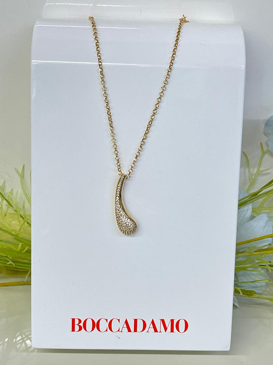 collana dorata con Swarovski Boccadamo