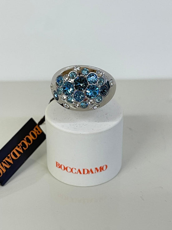 Anello in acciaio con Swarovski Boccadamo