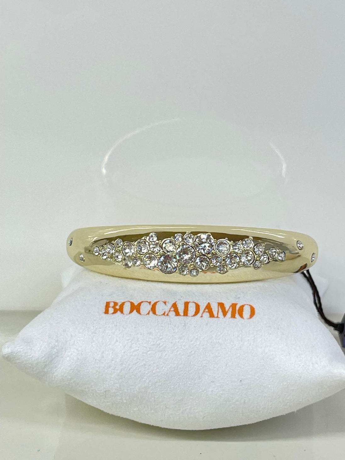 bracciale in acciaio dorato con Swarovski Boccadamo