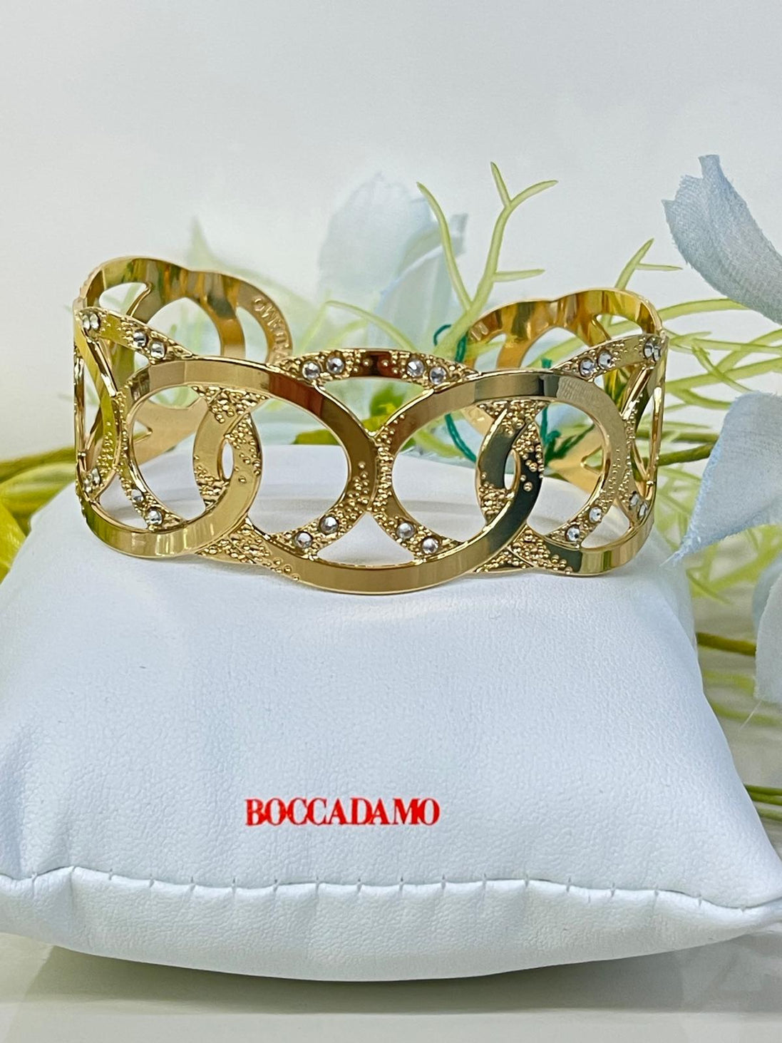 bracciale acciaio dorato Boccadamo