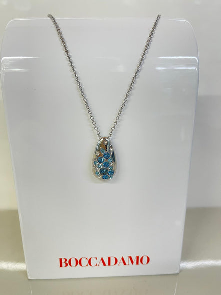 collana in acciaio con Swarovski Boccadamo