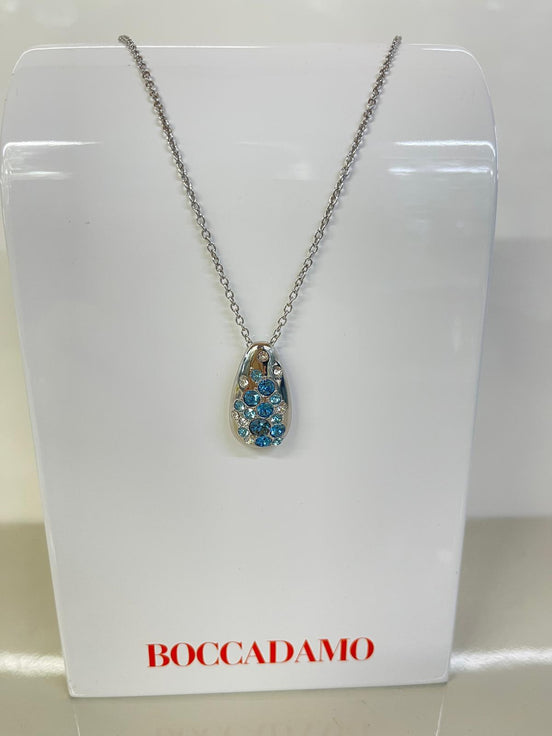 collana in acciaio con Swarovski Boccadamo