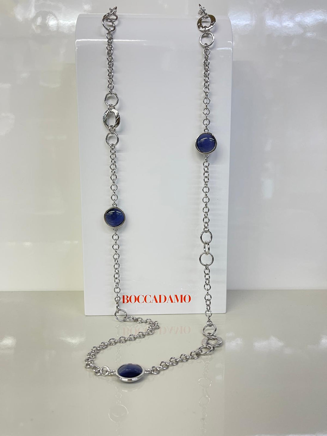 Collana lunga in acciaio Boccadamo