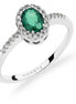 Anello con diamanti e smeraldo in oro 18kt-Comete