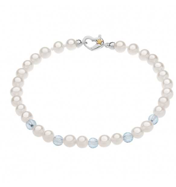 Bracciale perle in argento Comete