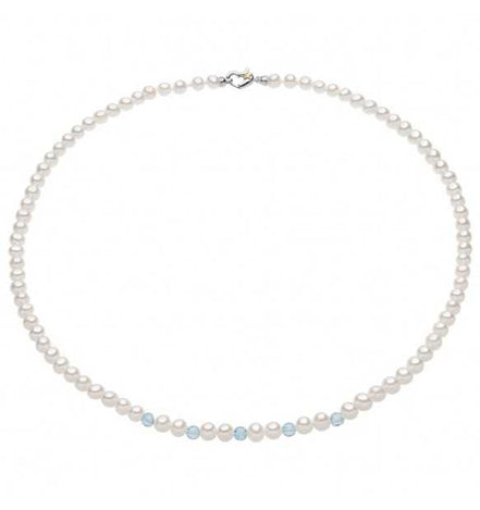 Collana perle in argento Comete