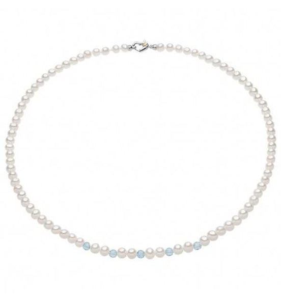 Collana perle in argento Comete