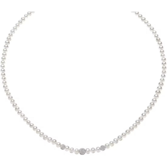 Collana oro con perle