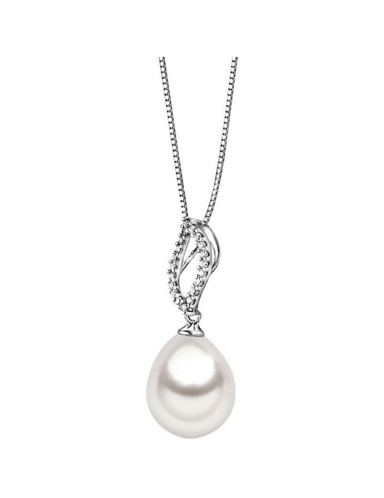 Collana in oro con perle e diamanti