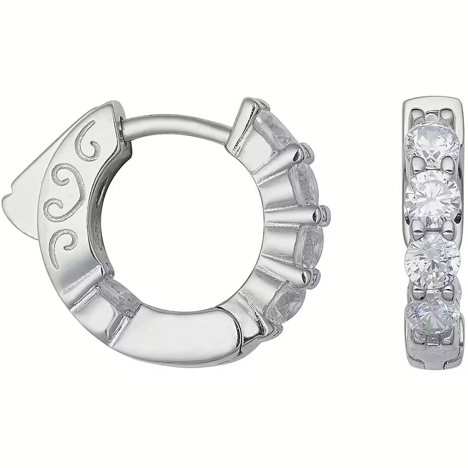 Orecchini argento Comete con zirconi