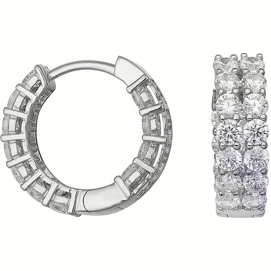 Orecchini argento Comete con zirconi