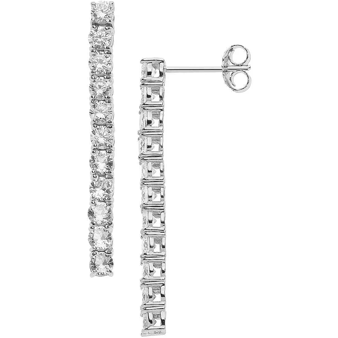 Orecchini argento Comete con zirconi